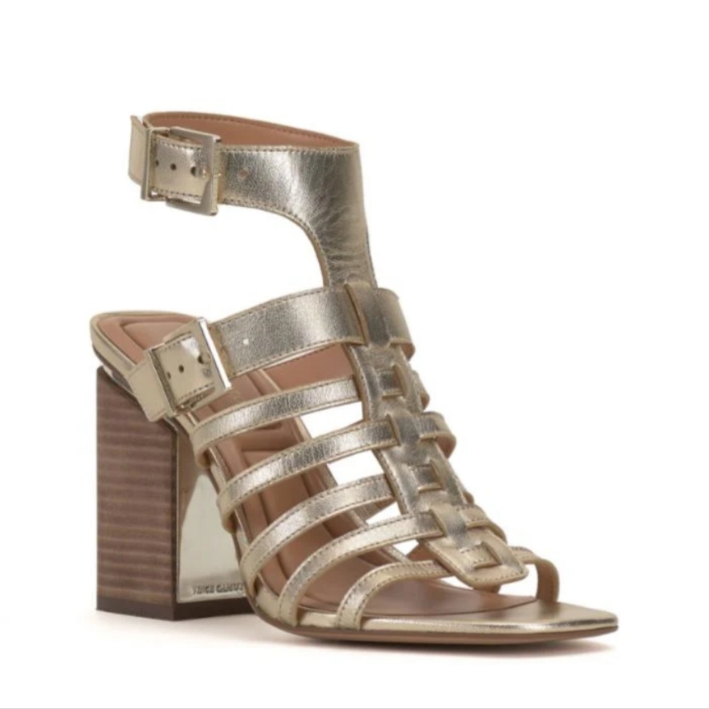 New Vince Camuto Gold Platform Sandals-size 8